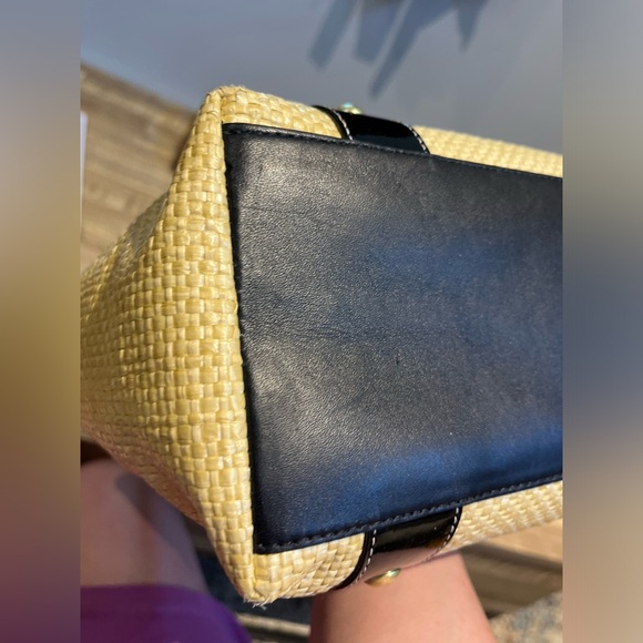 Coach Princess Street Raffia and Patent Leather Tote - Picture 8 of 17